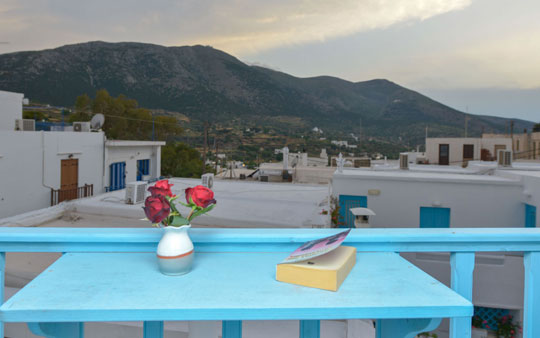 Balcony with mountain view